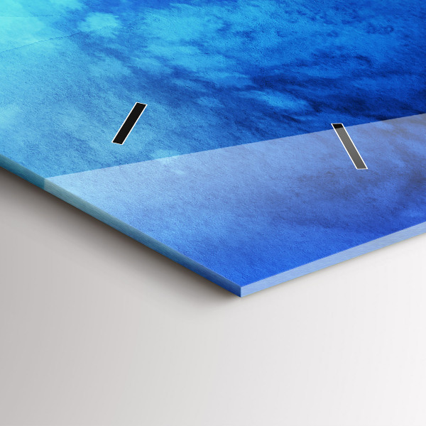 Reloj de cristal horizontal Manchas de colores