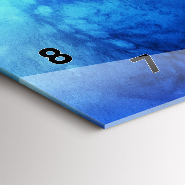 Reloj de cristal horizontal Manchas de colores