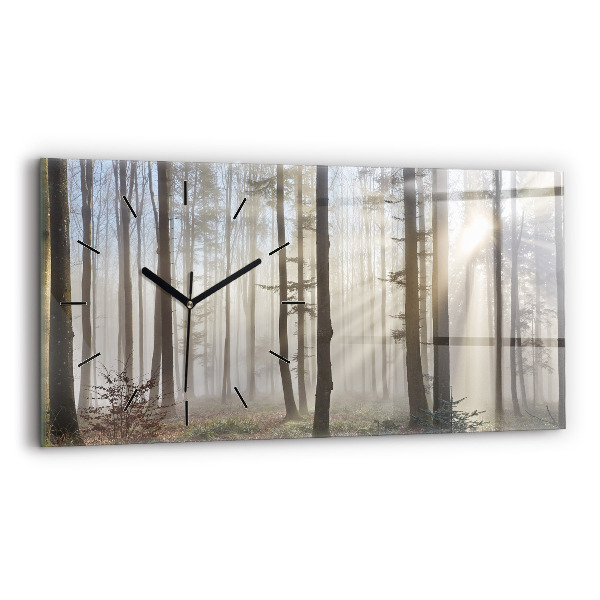 Reloj horizontal Bosque en niebla