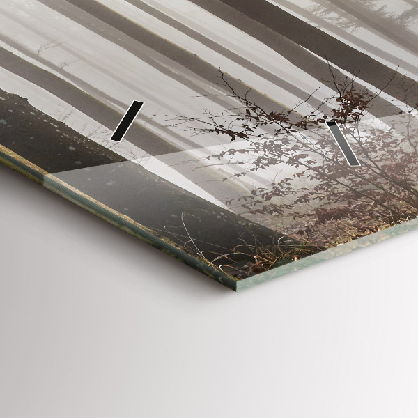Reloj horizontal Bosque en niebla