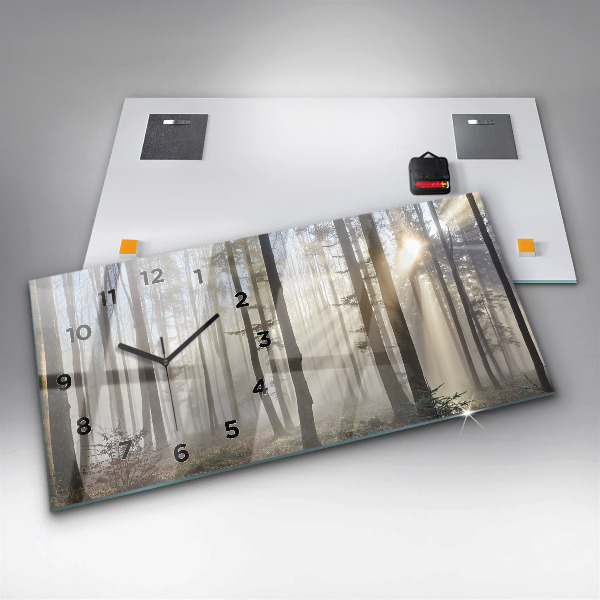 Reloj horizontal Bosque en niebla