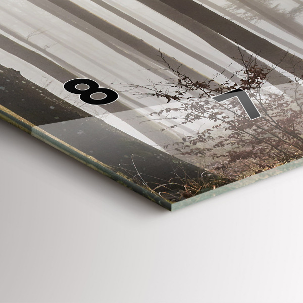 Reloj horizontal Bosque en niebla