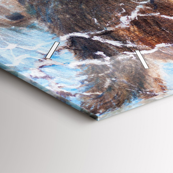 Reloj de cristal horizontal Lobos en el bosque