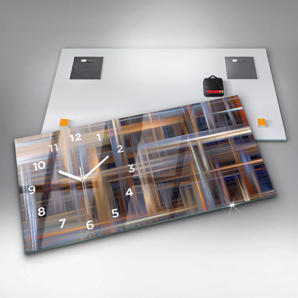 Reloj de cristal horizontal Abstracción geométrica