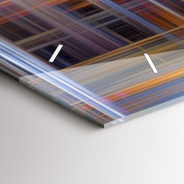 Reloj de cristal horizontal Abstracción geométrica