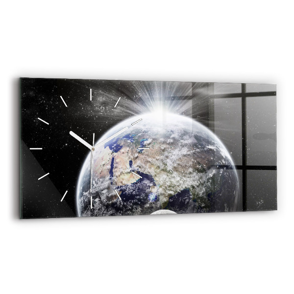 Reloj horizontal Tierra Luna Sol