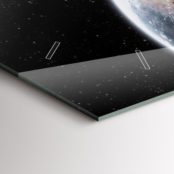 Reloj horizontal Tierra Luna Sol