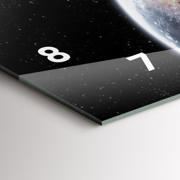 Reloj horizontal Tierra Luna Sol