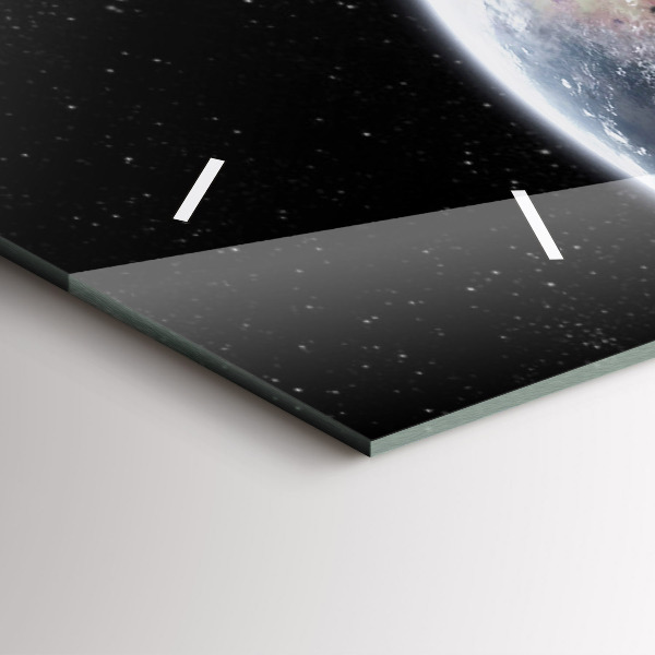 Reloj horizontal Tierra Luna Sol