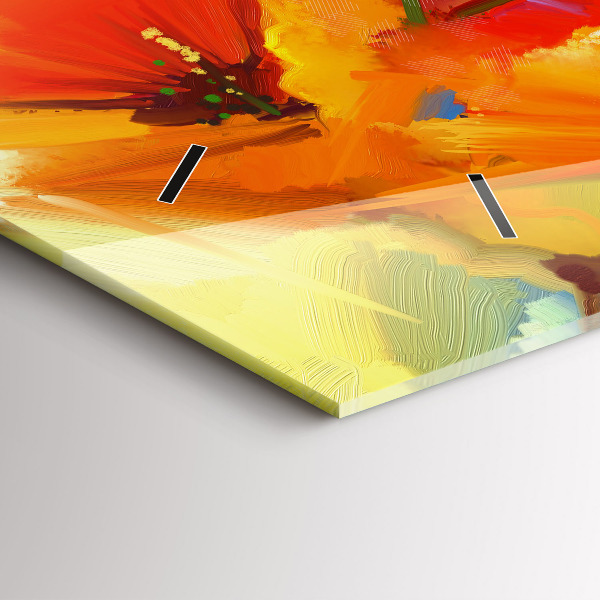 Reloj horizontal Amapolas de colores