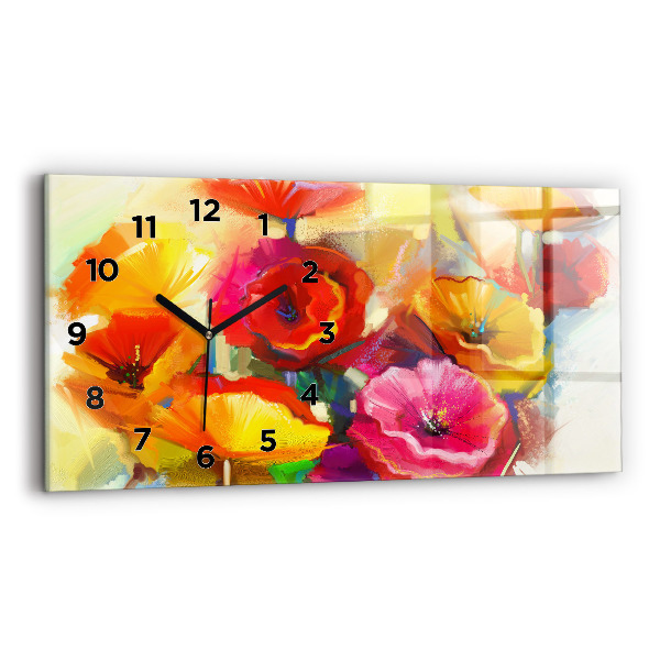 Reloj horizontal Amapolas de colores
