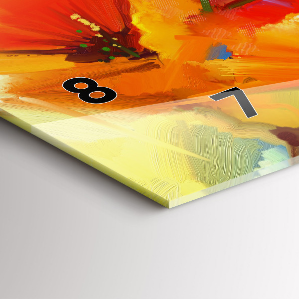 Reloj horizontal Amapolas de colores