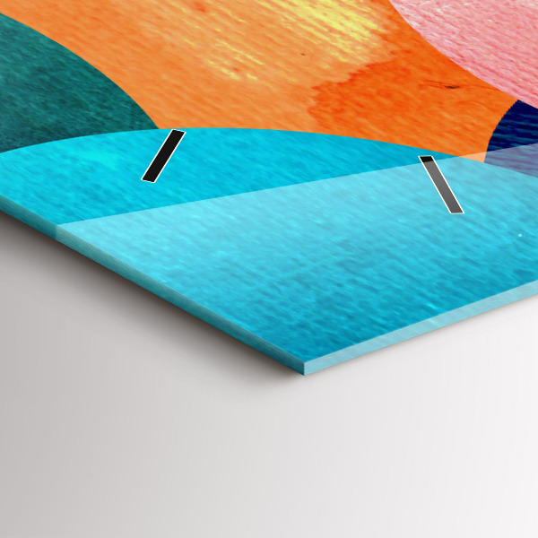 Reloj de cristal horizontal Círculos abstractos