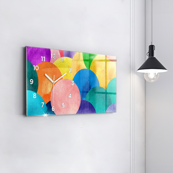 Reloj de cristal horizontal Círculos abstractos