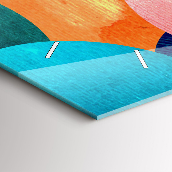 Reloj de cristal horizontal Círculos abstractos