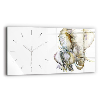 Reloj horizontal Animales pintados Elefante