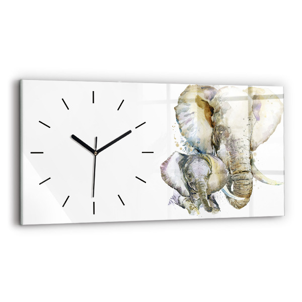 Reloj horizontal Animales pintados Elefante