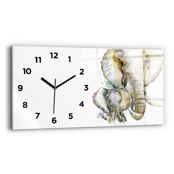 Reloj horizontal Animales pintados Elefante