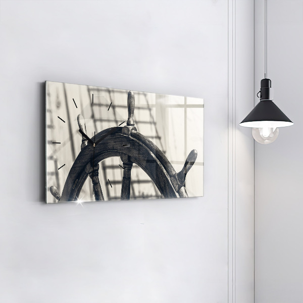 Reloj de cristal horizontal Barco antiguo