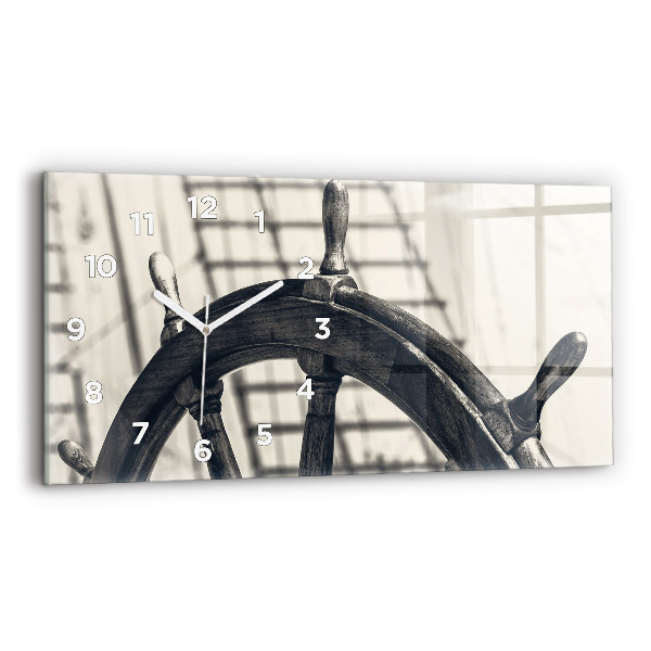 Reloj de cristal horizontal Barco antiguo