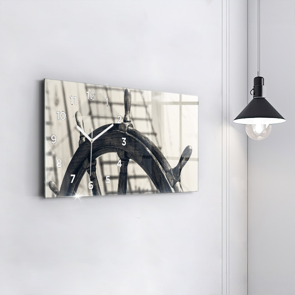 Reloj de cristal horizontal Barco antiguo