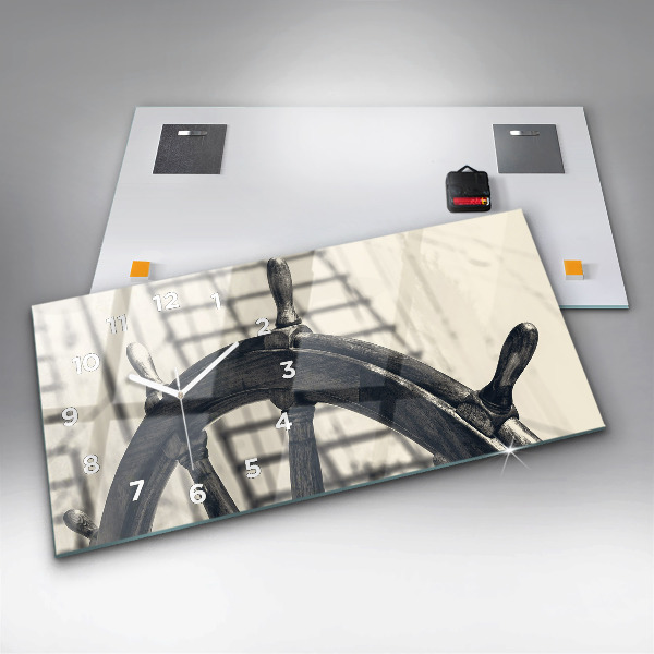 Reloj de cristal horizontal Barco antiguo