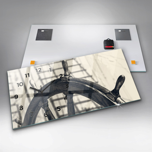 Reloj de cristal horizontal Barco antiguo