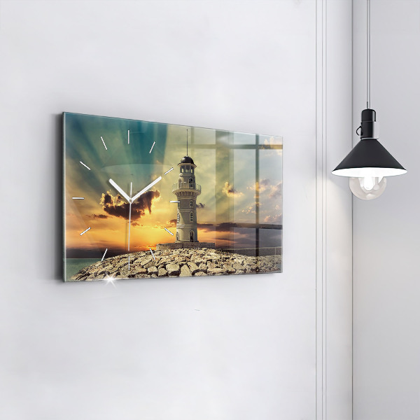 Reloj horizontal Faro en el mar