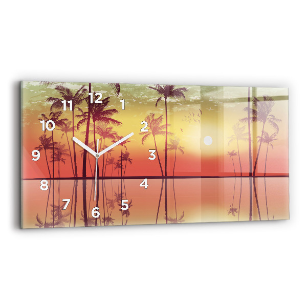 Reloj horizontal Palmeras tropicales