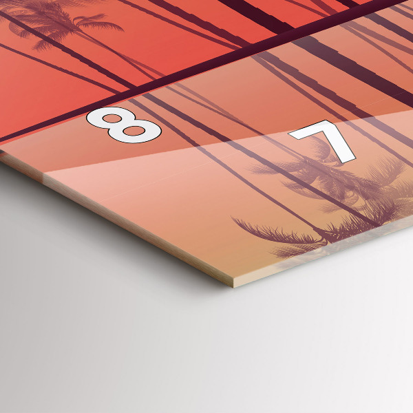 Reloj horizontal Palmeras tropicales