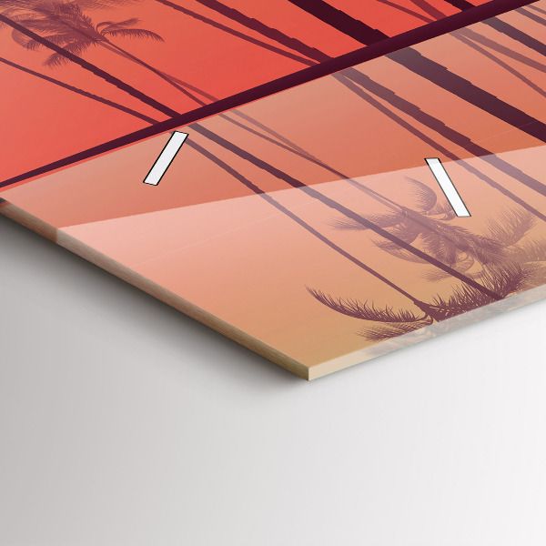 Reloj horizontal Palmeras tropicales