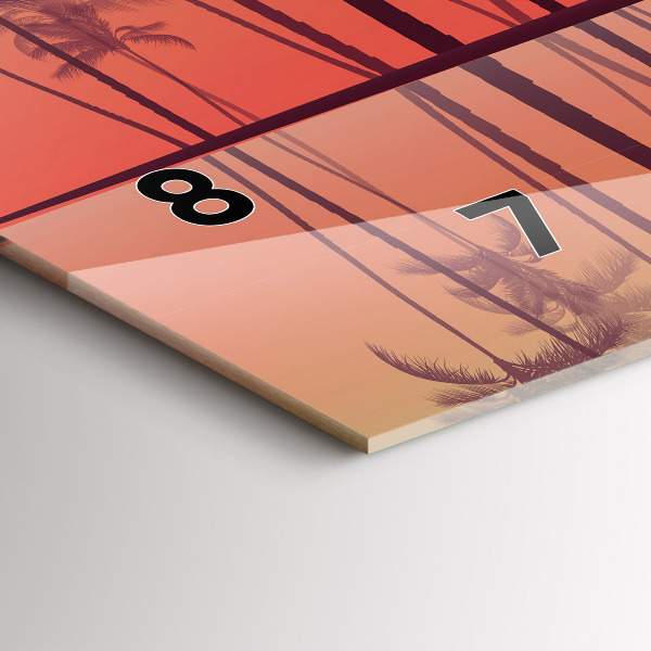 Reloj horizontal Palmeras tropicales