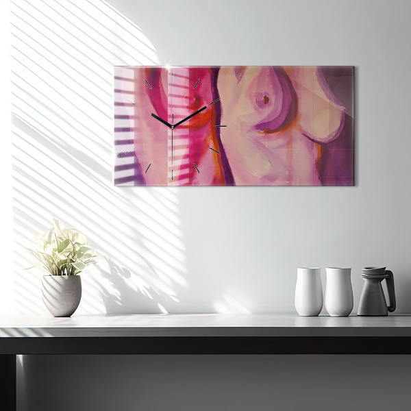 Reloj de cristal horizontal Pintura Mujeres