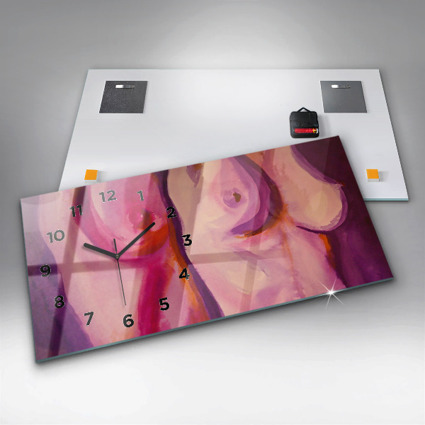 Reloj de cristal horizontal Pintura Mujeres