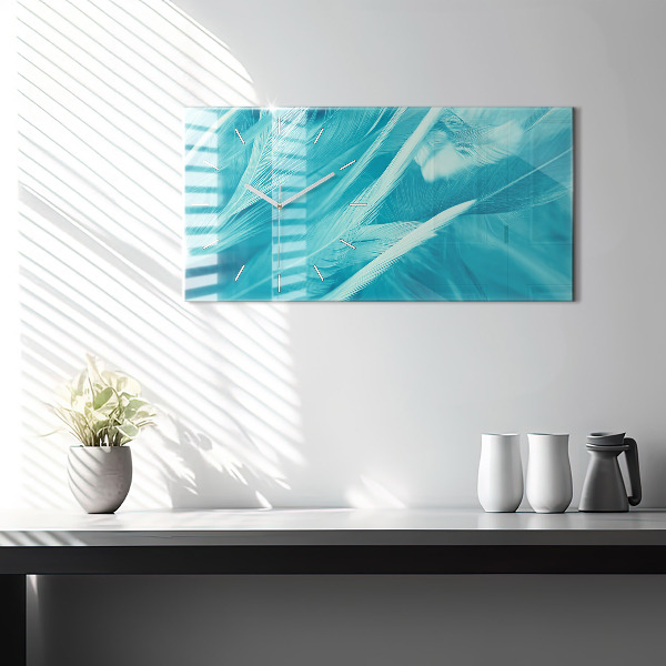 Reloj de cristal horizontal Verde turquesa vintage