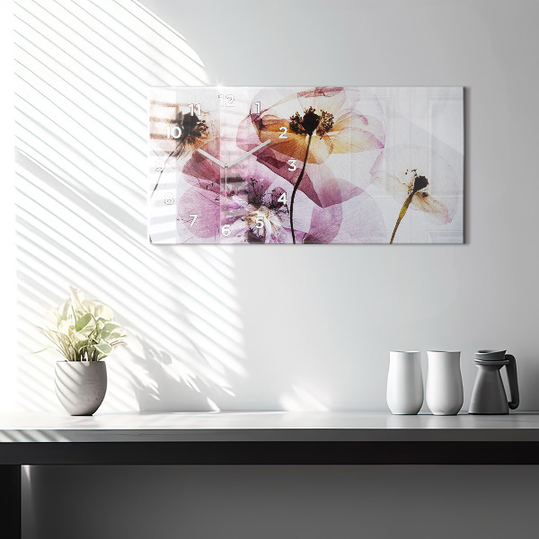 Reloj horizontal Amapolas secas Flores