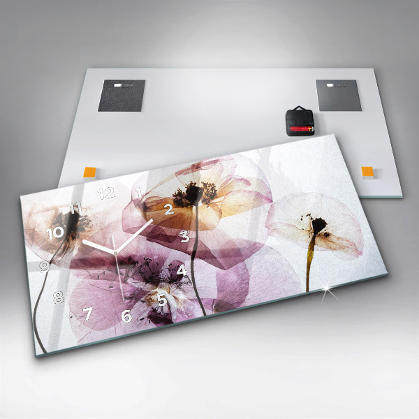 Reloj horizontal Amapolas secas Flores
