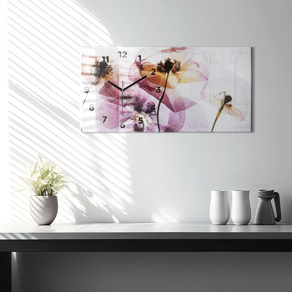 Reloj horizontal Amapolas secas Flores