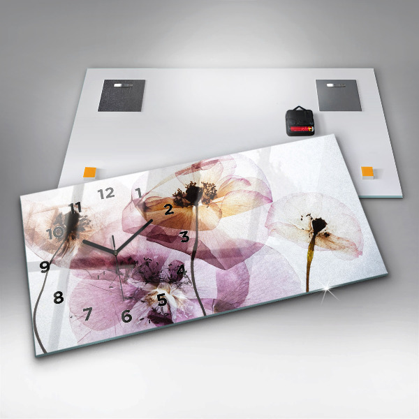 Reloj horizontal Amapolas secas Flores