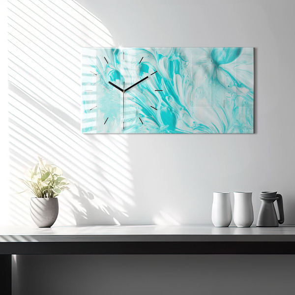 Reloj horizontal Abstracción azul