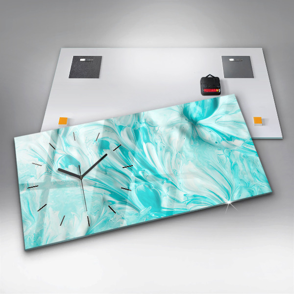 Reloj horizontal Abstracción azul