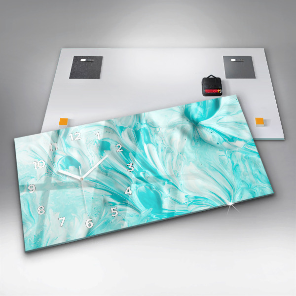 Reloj horizontal Abstracción azul