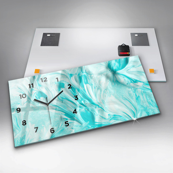 Reloj horizontal Abstracción azul