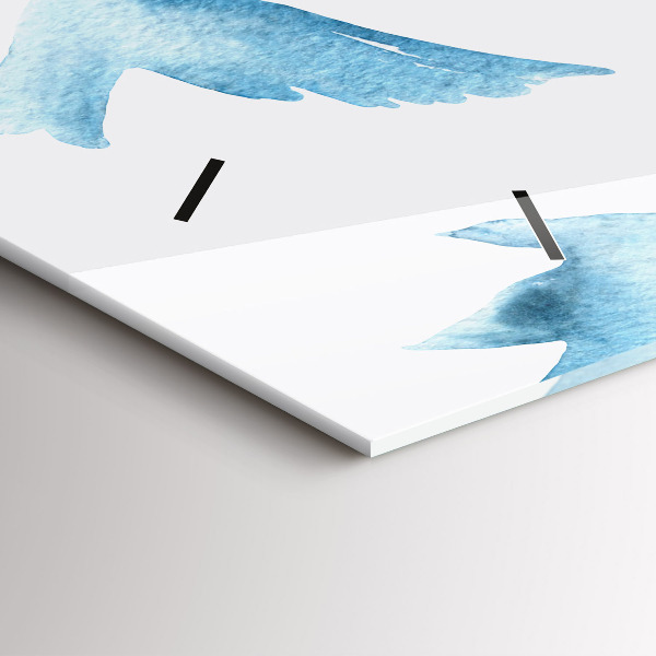 Reloj horizontal Pájaros azules volando