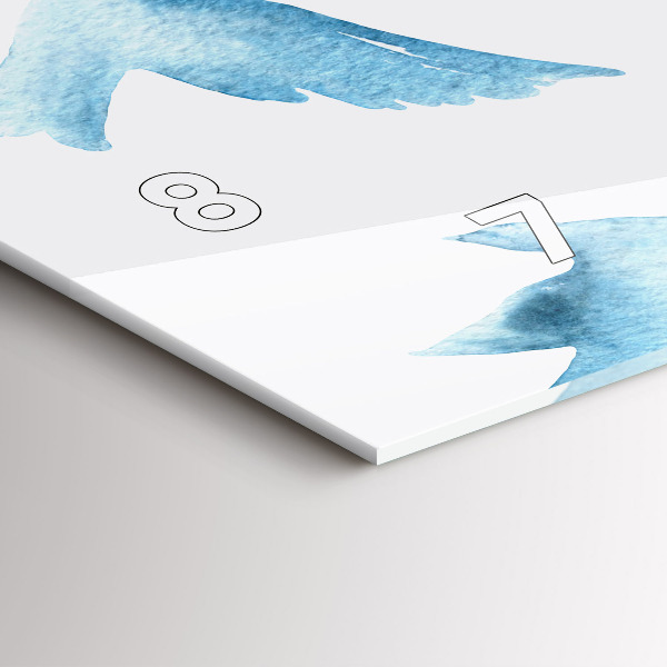 Reloj horizontal Pájaros azules volando