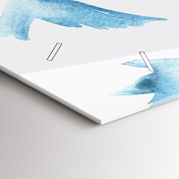 Reloj horizontal Pájaros azules volando