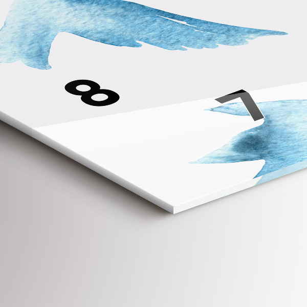 Reloj horizontal Pájaros azules volando