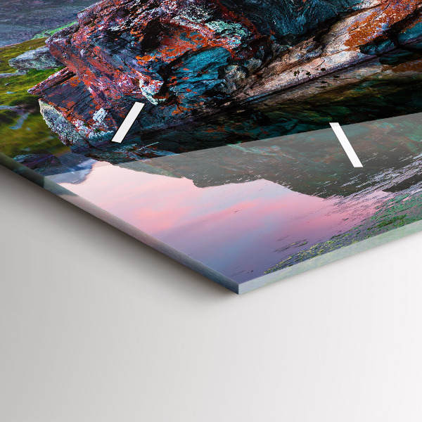 Reloj de cristal horizontal Lago Stellisee Matterhorn