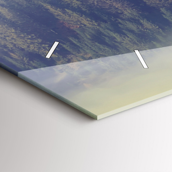 Reloj de cristal horizontal Bosque brumoso Águila