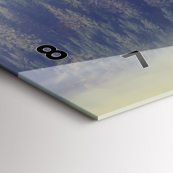 Reloj de cristal horizontal Bosque brumoso Águila